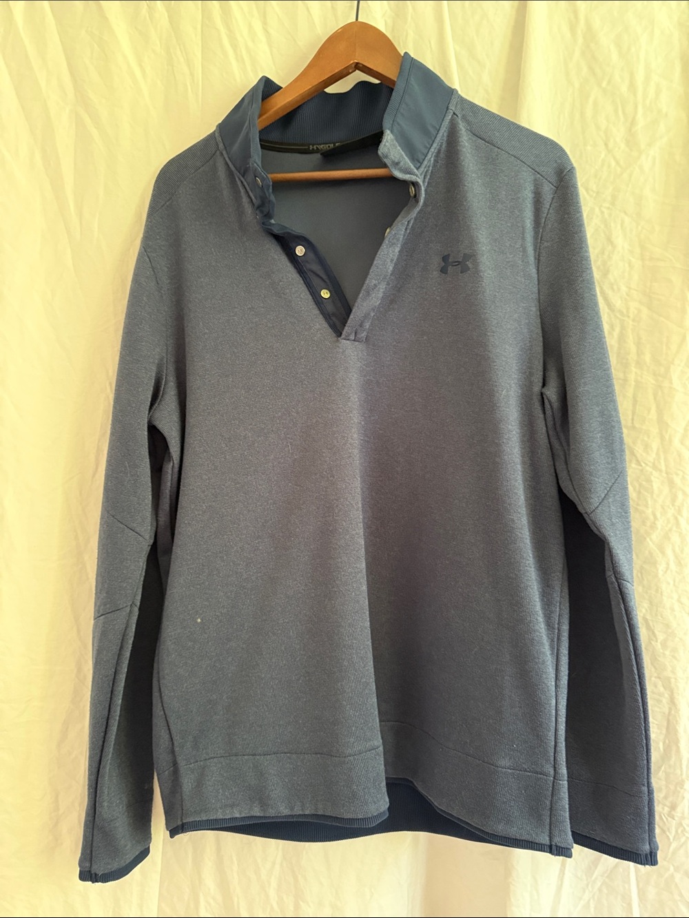 Under Armour Men's Navy Quarter-Snap Pullover Polo